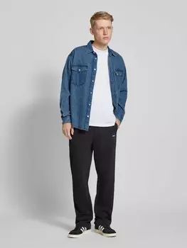 Рубашка джинсовая прямого кроя с нагрудными карманами, модель «Эбино» Hugo Blue