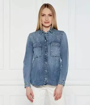 Рубашка джинсовая Regular fit Patrizia Pepe, синий