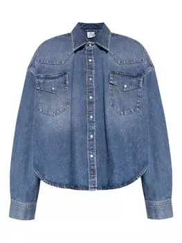 Рубашка джинсовая VETEMENTS на пуговицах, синий