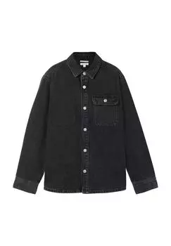 Рубашка джинсовая, воротник Кент, нагрудный карман, детская TOM TAILOR, цвет Grey Denim