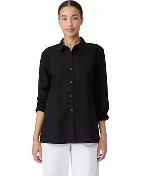 Рубашка Eileen Fisher Classic Collar Shirt, черный