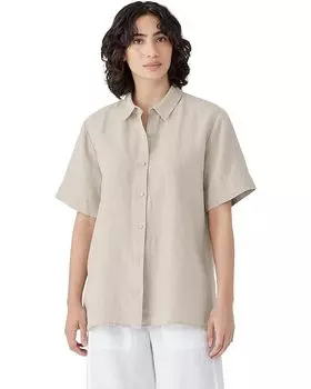 Рубашка Eileen Fisher Short Sleeve Long, цвет Undyed Natural