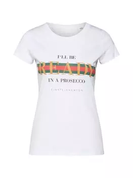 Рубашка EINSTEIN & NEWTON Ill be ready in a Prosecco, белый