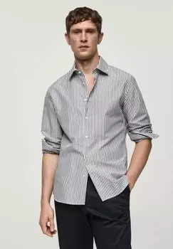 Рубашка Elda Mango, шеда антрацит