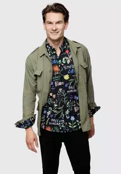 Рубашка ELEGANTES PLANT Kragnart, черный