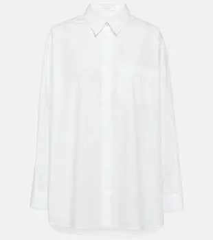 Рубашка eleni из хлопкового поплина The Row, белый