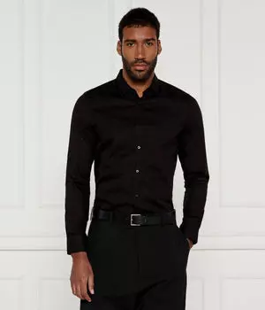 Рубашка elisha02 Slim fit Hugo, черный
