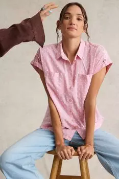 Рубашка Ellie из органического хлопка White Stuff, розовый