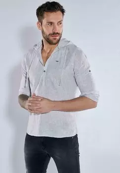 Рубашка Emilio Adani, серебристо-серая