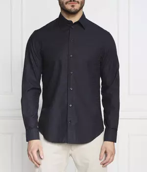 Рубашка Emporio Armani Regular Fit на пуговицах, синий