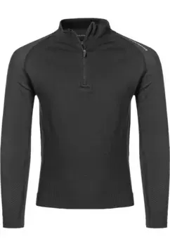 Рубашка ENDURANCE с длинными рукавами "Halen Jr." из дышащей функциональной эластичной ткани, растягивающейся в четырех направлениях, цвет Dunkelgrau-Meliert