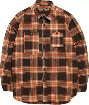 Рубашка Engineered Garments Work Shirt 'Brown/Orange', разноцветный