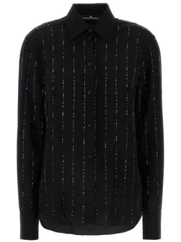 Рубашка Ermanno Scervino в тонкую полоску, черный