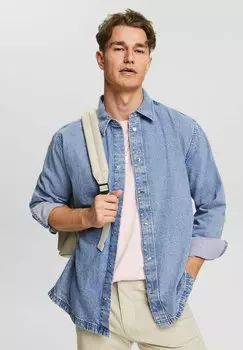 Рубашка Esprit, цвет blue light washed