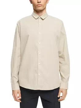 Рубашка ESPRIT Slim fit, бежевый