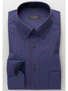 Рубашка Eterna, цвет blau rot kariert