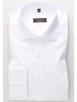 Рубашка Eterna Langarm Modern Fit Cover Shirt Twill, белый