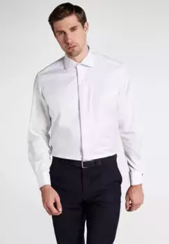 Рубашка Eterna с длинными рукавами "COMFORT FIT", белый