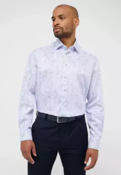 Рубашка Eterna с длинными рукавами "COMFORT FIT", голубой