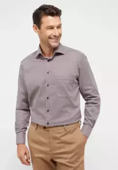 Рубашка Eterna с длинными рукавами "COMFORT FIT", коричневый