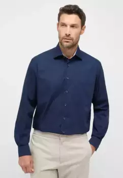 Рубашка Eterna с длинными рукавами "COMFORT FIT", цвет морской волны