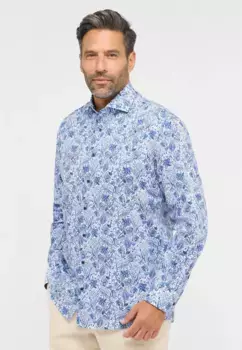 Рубашка Eterna с длинными рукавами "COMFORT FIT", синий