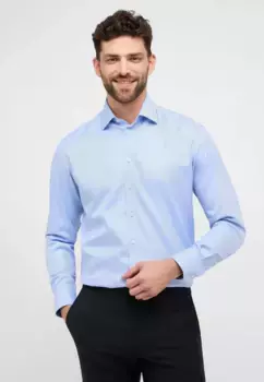 Рубашка Eterna с длинными рукавами "COMFORT FIT", голубой