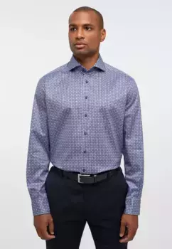 Рубашка Eterna с длинными рукавами "COMFORT FIT", синий