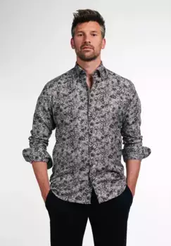 Рубашка Eterna с длинными рукавами "MODERN FIT", черный