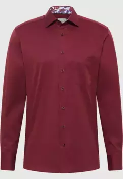 Рубашка Eterna с длинными рукавами "MODERN FIT", бордовый