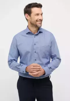 Рубашка Eterna с длинными рукавами "MODERN FIT", синий