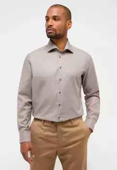 Рубашка Eterna с длинными рукавами "MODERN FIT", коричневый