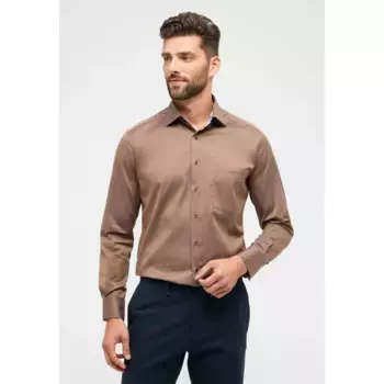 Рубашка Eterna с длинными рукавами "MODERN FIT", цвет Chestnut
