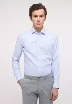 Рубашка Eterna с длинными рукавами "SLIM FIT", голубой