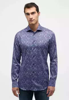 Рубашка Eterna с длинными рукавами "SLIM FIT", синий