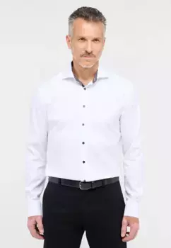 Рубашка Eterna с длинными рукавами "SLIM FIT", белый