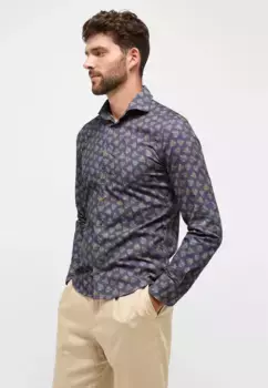 Рубашка Eterna с длинными рукавами "SLIM FIT", синий
