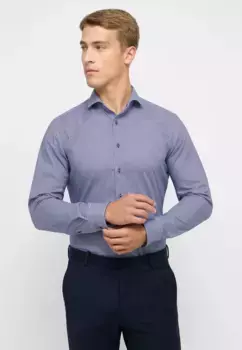 Рубашка Eterna с длинными рукавами "SLIM FIT", синий