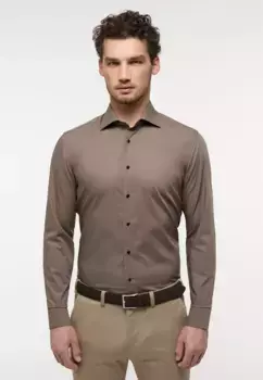 Рубашка Eterna с длинными рукавами "SLIM FIT", цвет Walnut
