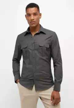 Рубашка Eterna с длинными рукавами "SLIM FIT", цвет морской волны