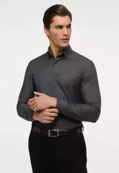 Рубашка Eterna с длинными рукавами "SLIM FIT", цвет морской волны