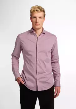 Рубашка Eterna с длинными рукавами "SLIM FIT", красный