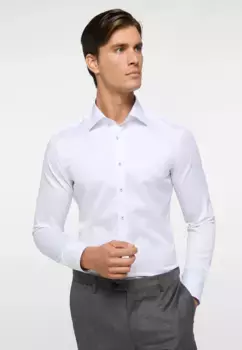 Рубашка Eterna с длинными рукавами "SLIM FIT", белый