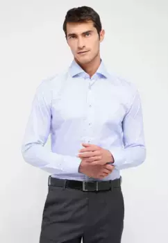 Рубашка Eterna с длинными рукавами "SLIM FIT", голубой