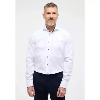 Рубашка Eterna с длинными рукавами "SLIM FIT", белый
