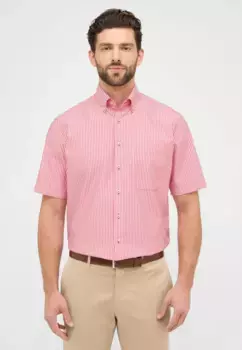 Рубашка Eterna с короткими рукавами "COMFORT FIT", красный