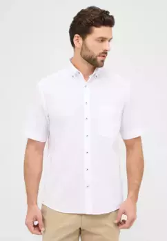 Рубашка Eterna с короткими рукавами "COMFORT FIT", белый