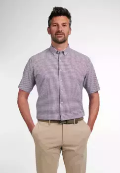 Рубашка Eterna с короткими рукавами "MODERN FIT", красный