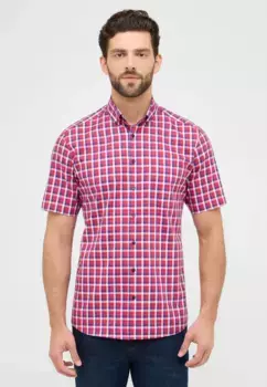 Рубашка Eterna с короткими рукавами "MODERN FIT", красный