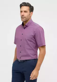 Рубашка Eterna с короткими рукавами "MODERN FIT", красный